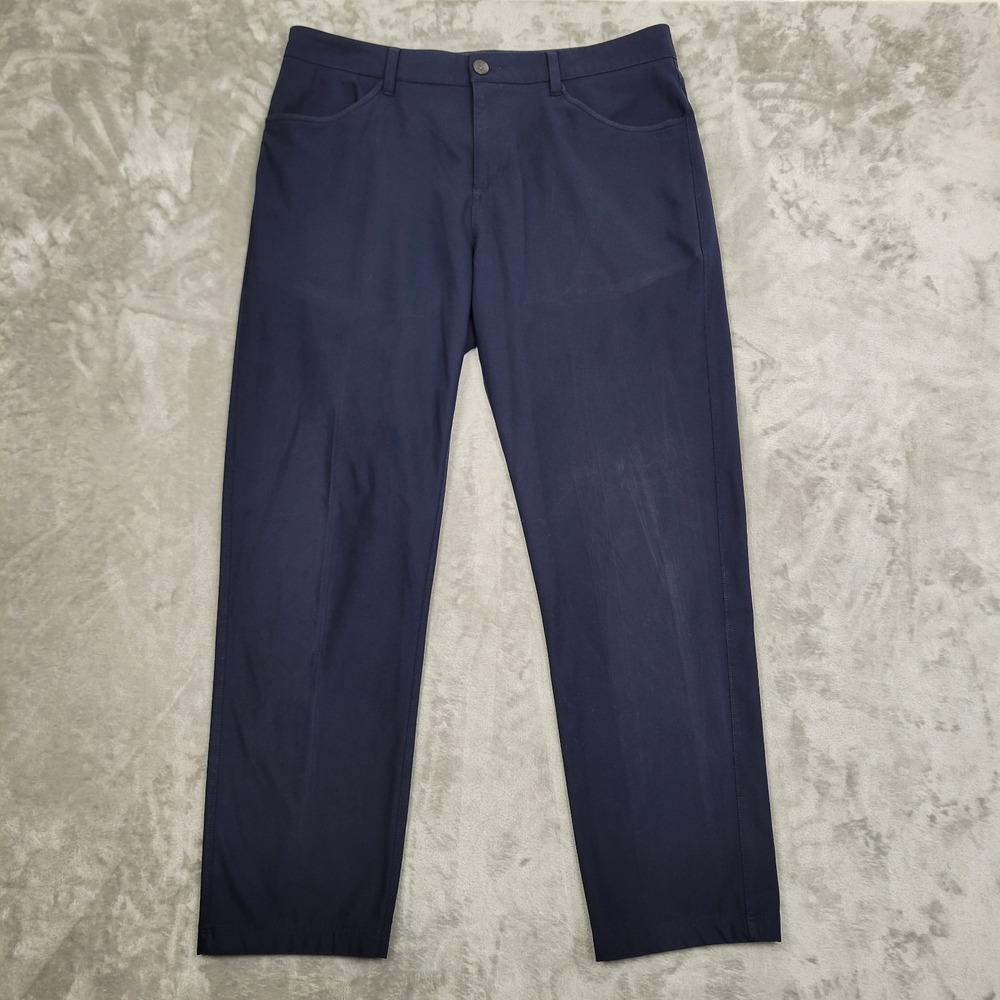 Vuori Pants Men's Size 34x27 Chino 5 Pocket Dark Navy Casual